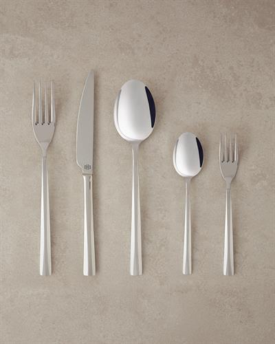 Caria Комплект Прибори За Хранене 18/10 Неръждаема стомана 30 части за 6 души Сребърен.