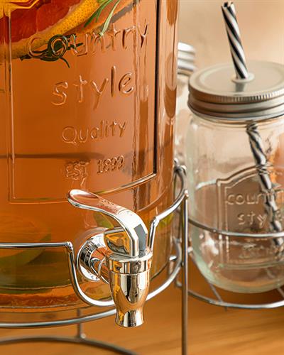 Carina Glass 5 Pieces Beverage Holder 5,5 L Silver.