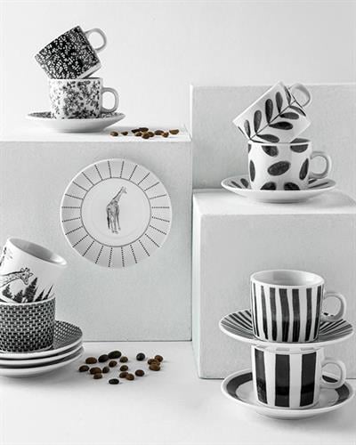 Carino Сервиз За Кафе 4 Бр. За 2 Души, Порцелан, Черно, 80 Ml