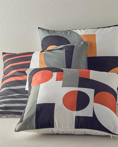 Caris Декоративна Възглавница 45x45 см Екрю - Горчица