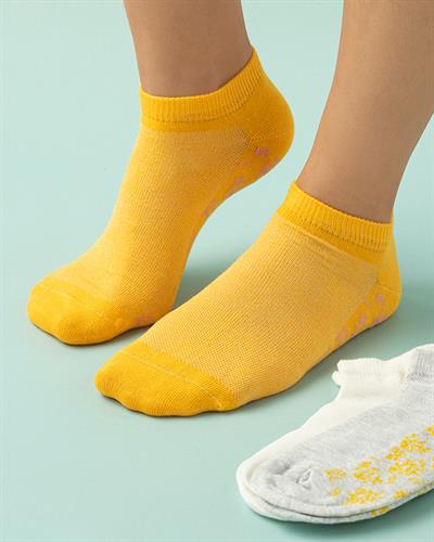 Carla Cotton 3-set Women Socks 36-40 Ekru-Gri-Sarı