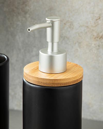 Carla Комплект За Баня 3 Бр., Черно, 8,5 X 8,5 X 13 Cm