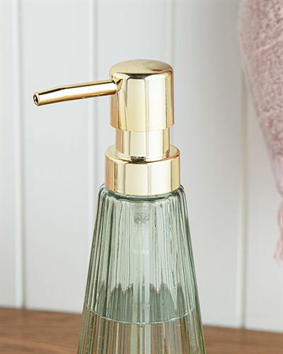 Carla Glass Liquid Soap Dispense 8x8x22,5 cm Green