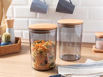 Carlisa Кутия За Съхранение 2 бр. Пластмаса 1500 мл Бледосив.