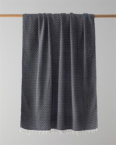 carlo Шал За Диван Памук 130x170 см Черен