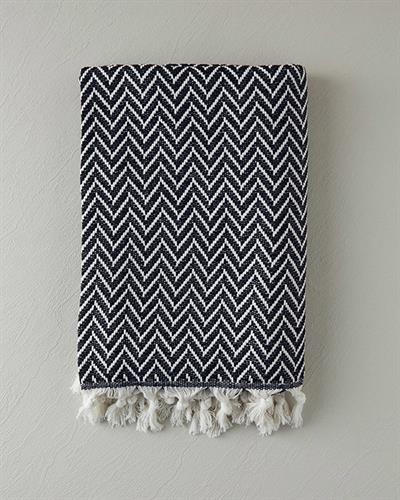 carlo Шал За Диван Памук 130x170 см Черен