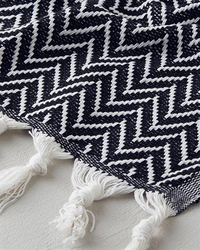 carlo Шал За Диван Памук 130x170 см Черен