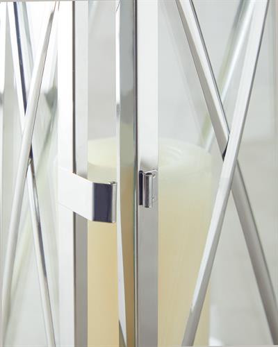 Carly Metal Lantern 56 cm Silver.
