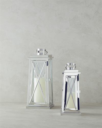 Carly Metal Lantern 56 cm Silver.