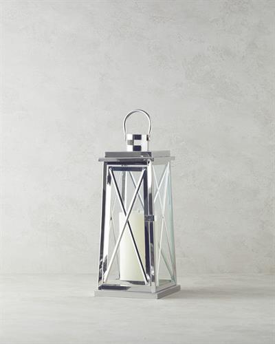Carly Metal Lantern 56 cm Silver.