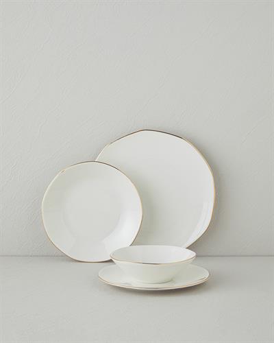 Carmen Комплект За Хранене Порцелан 24 части за 6 души Златен