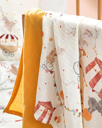 Carnival Бебешки Муселин Комплект 2Бр., Памучен, Горчица, 65 X 65 Cm