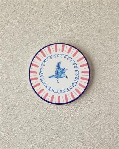 Carnival Bird Подложка За Чаша Керамика 10,8 см Розов - Син
