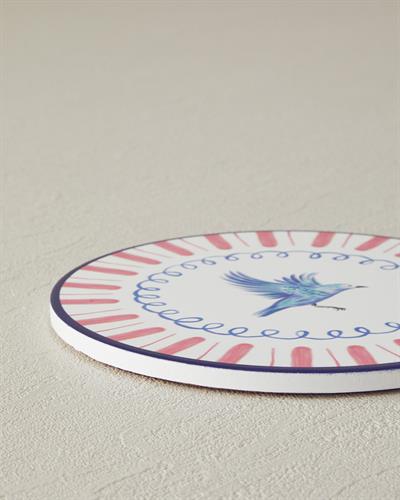 Carnival Bird Подложка За Топло Сервиране Керамика 16 см Син