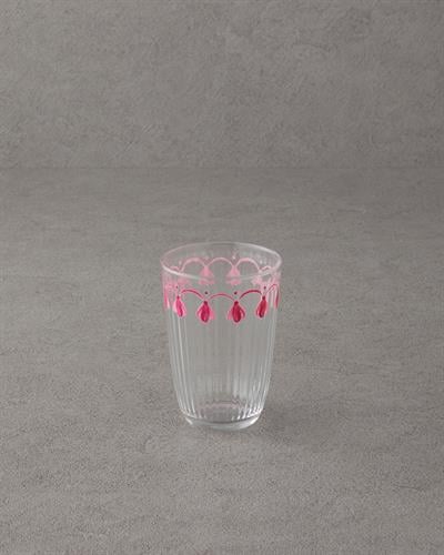Carnival Drip Чаша 3 бр. Стъкло 395 мл Розов