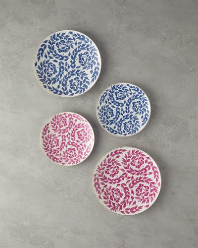 Чиния За Торта Костен порцелан 20 см Цикламен - Бял