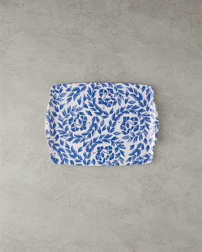 Carnival Floral Тепсия Нехлъзгащ се Меламин 27x36 см Морскосин