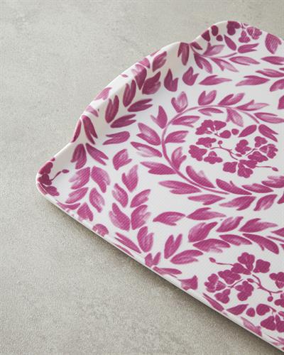 Carnival Floral Тепсия Нехлъзгащ се Меламин 27x36 см Цикламен