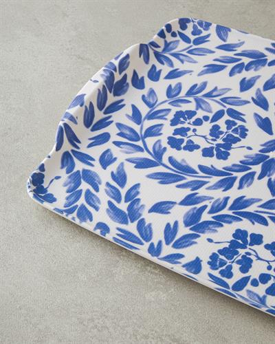 Carnival Floral Тепсия Нехлъзгащ се Меламин 27x36 см Морскосин