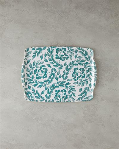 Carnival Floral Тепсия Нехлъзгащ се Меламин 30x41 см Зелен