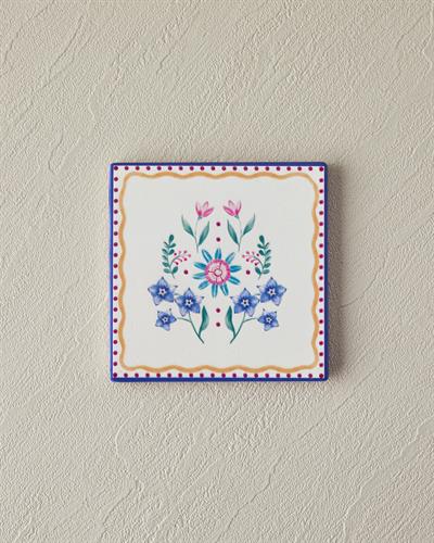 Silicone Coaster 10,8 cm Pink-Blue