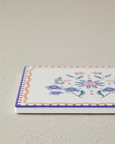 Carnival Flower Подложка За Топло Сервиране Керамика 16x16 см Син