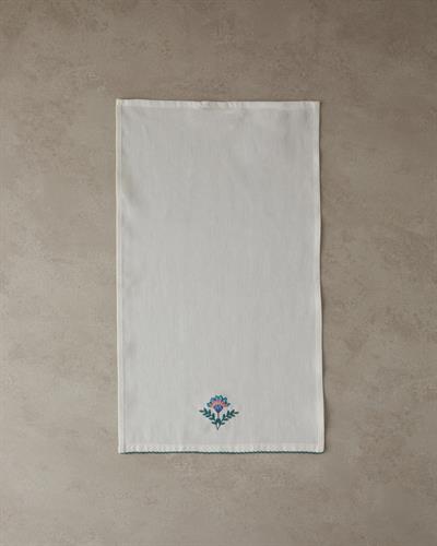 Carnival Flower Кърпа За Сушене Поплин 30x50 см Бял