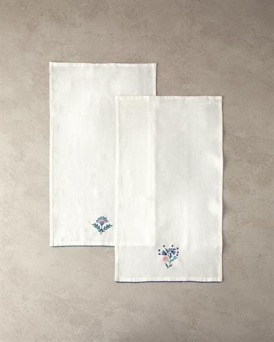 Carnival Flower Кърпа За Сушене Поплин 30x50 см Бял