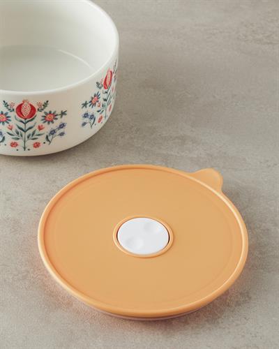 Carnival Flower Кутия За Съхранение Китайски костен порцелан 850 мл Жълт