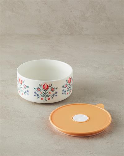 Carnival Flower Кутия За Съхранение Китайски костен порцелан 850 мл Жълт