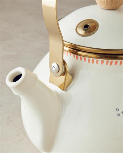 Enamel Tea Pot 2 Litre Cream