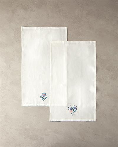 Carnival Posy Кърпа За Сушене Поплин 30x50 см Бял