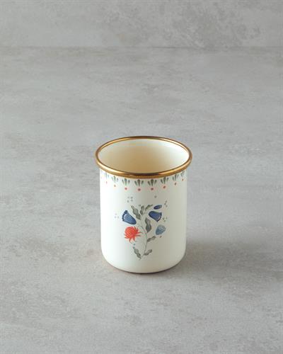 Carnival Posy Чаша Емайлиран 350 мл.. Бял - Син