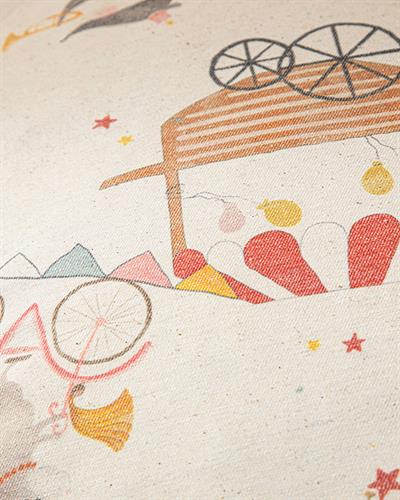 Carnival Round Възглавница За Под Детски Памучен 60x60 cm Бежов