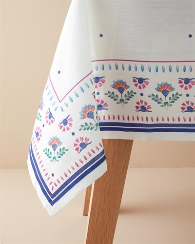 Carnival Time Покривка За Маса Полиестер 150x200 см Бял - Син