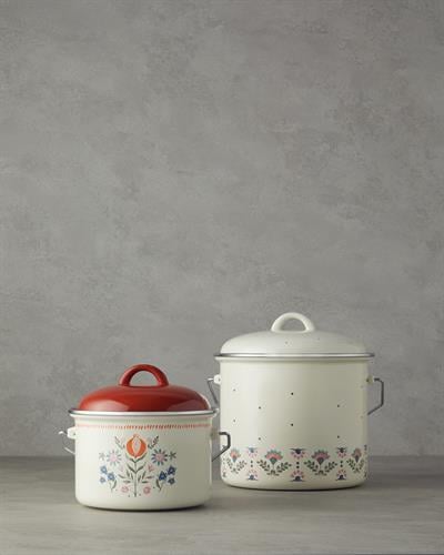 Carnival Time Меден Съд Емайлиран 16 см Розов - Бял.