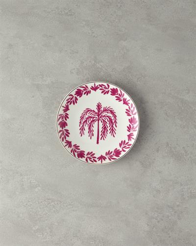 Carnival Tree Чиния За Торта Костен порцелан 20 см Цикламен - Бял