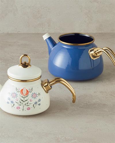 Enamel Tea Pot 0,50 lt + 1,1 lt Blue