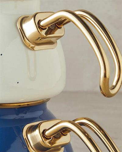 Enamel Tea Pot 0,50 lt + 1,1 lt Blue