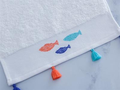 Carola ХАВЛИИ ЗА РЪЦЕ Бродирани 30x45 cm White