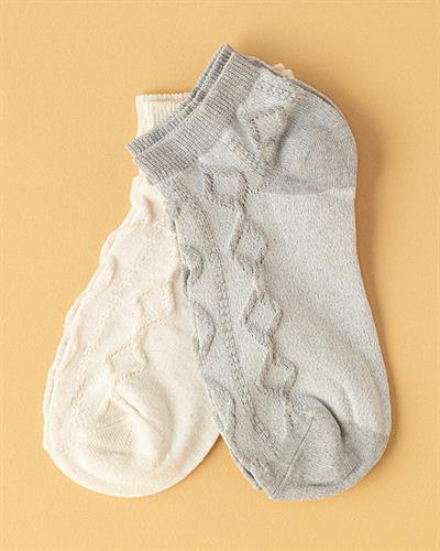 Carolina Cotton Polyester Women 2 pcs 36-40 Ecru - Gray