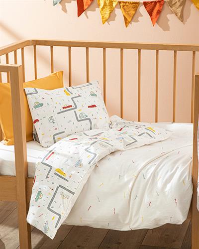 Cars Бебешки Спален Комплект Памучен, Бежово, 100 X 150 Cm