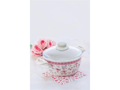 Casey ТЕНДЖЕРА Стъклен с капак Гранит 24 cm Cream.