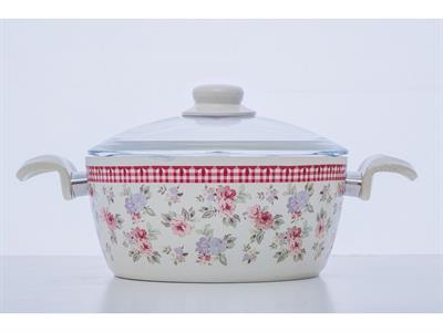 Casey ТЕНДЖЕРА Стъклен с капак Гранит 24 cm Cream.