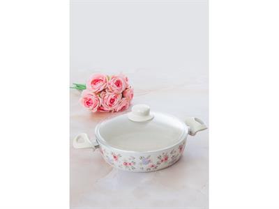 Casey ТЕНДЖЕРА Стъклен с капак Гранит 26 cm Cream.