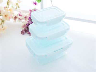 Cassandra КУТИЯ ЗА СЪХРАНЕНИЕ 3 бр. Пластмасов 0,4 - 0,8 - 1,4 L Mint