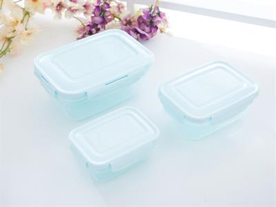 Cassandra КУТИЯ ЗА СЪХРАНЕНИЕ 3 бр. Пластмасов 0,4 - 0,8 - 1,4 L Mint