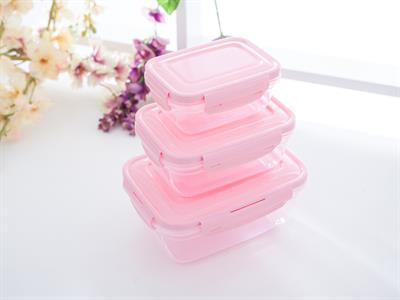 Cassandra КУТИЯ ЗА СЪХРАНЕНИЕ 3 бр. Пластмасов 0,4 - 0,8 - 1,4 L Pink