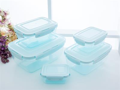 Cassandra КУТИЯ ЗА СЪХРАНЕНИЕ 5 бр. Пластмасов 0,4 - 0,8 - 1,4 - 2,3 - 4,0 L Mint