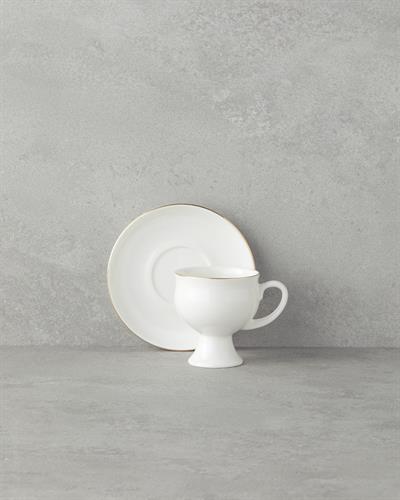 Catty Комплект С Чаши За Кафе 12 части за 6 души Порцелан 100 мл Златен